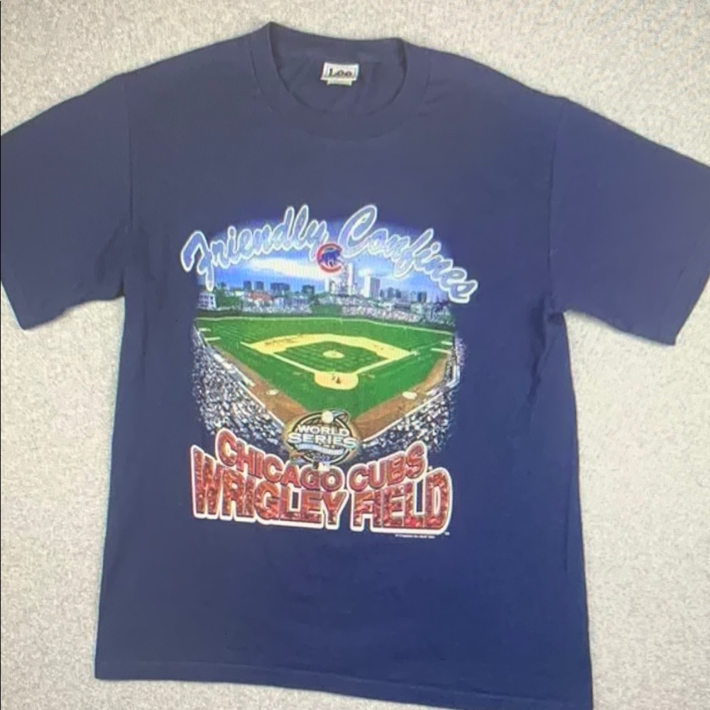 Lee Blue Chicago Cubs Wrigley Field T-Shirt